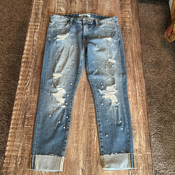 Joes jeans distressed w/pearls - Picture 2 of 6